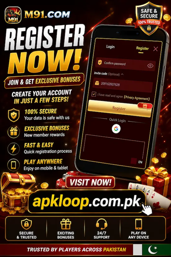 M91 Game Login Page